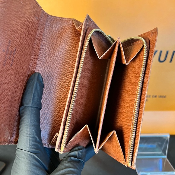 Louis Vuitton Monogram Porte Monnaie Billets Tresor Wallet W/Unbranded Chain A56 - Picture 6 of 17